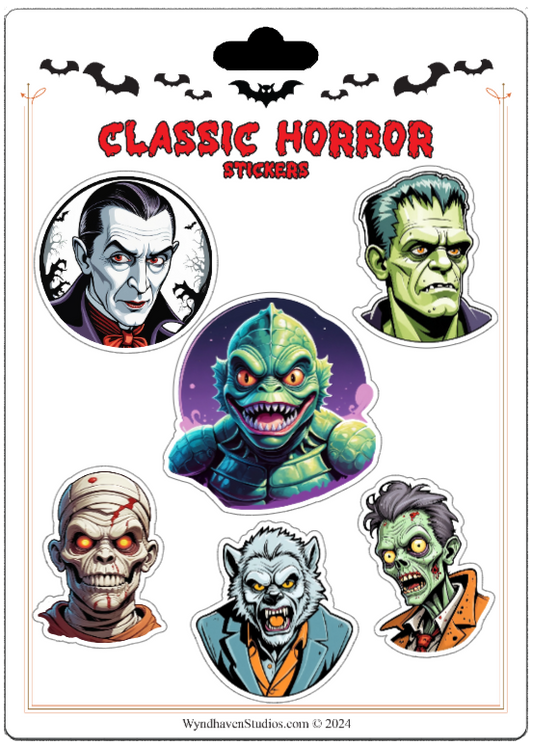 Classic Horror - Original Art Stickers