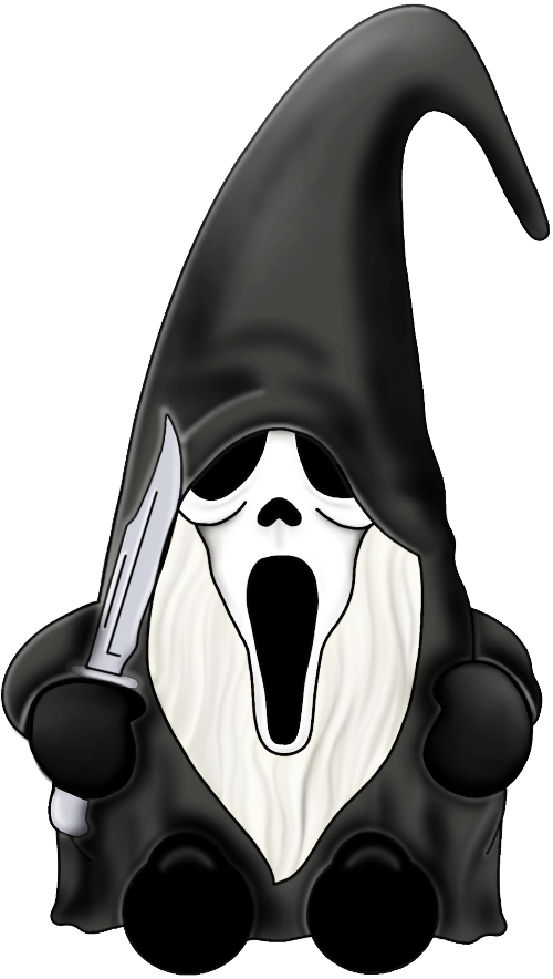 Fright Gnome Ghostface - Original Art Sticker